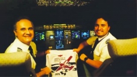 PELA 2ª VEZ, PILOTO DA TERRA DIVIDE VOO COM SEUS CONTERRÂNEOS