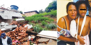 FORTES CHUVAS DERRUBAM CASA E CAUSAM MUITAS ENCHENTES NA CIDADE