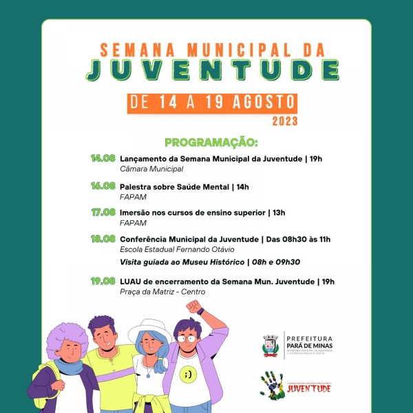 MUITAS ATRAÇÕES NA SEMANA DA JUVENTUDE