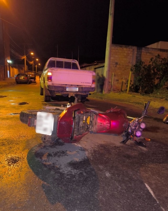 MOTOCICLISTA FERIDA, APÓS ACIDENTE